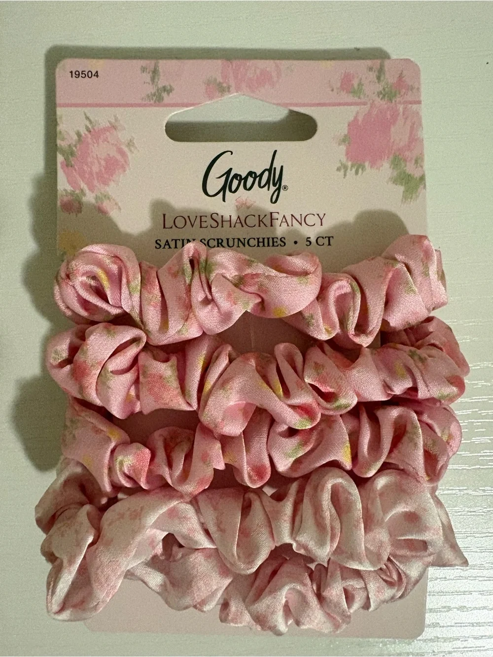 LoveShackFancy x Goody Pink Satin Scrunchies